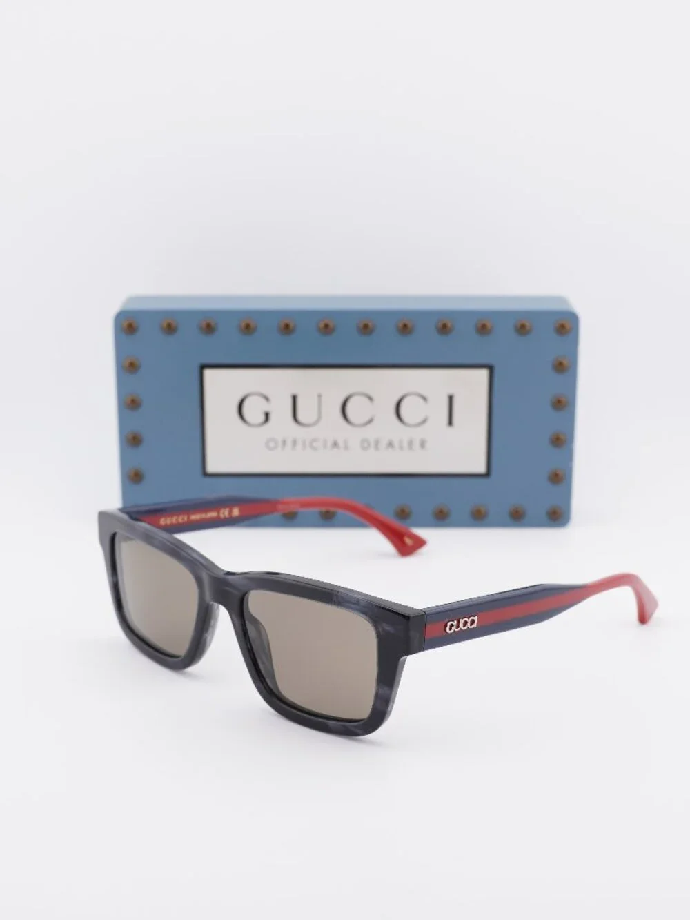 Gucci GG1869S 004 Square Sunglasses - Grey Havana / Brown